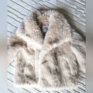 Zara faux fur jacket fluffy